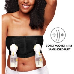 Medela Hands-Free Kolf BH Zwart Maat S 101043800 -Bekende Babyartikelen Winkel 1143x1200