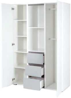 2-Deurs Kast Jasmijn Met 3 Segmenten -Bekende Babyartikelen Winkel 2 Deurs Kast Jasmijn 3 4