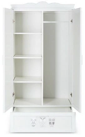 2-Deurs Kast Uil Wit 2-Deurs Kast Uil Wit -Bekende Babyartikelen Winkel 2 Deurs Kast Uil Wit 2 4