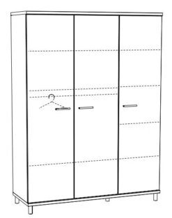 3-Deurskast Naomi NAOK3 -Bekende Babyartikelen Winkel 3 deurskast naomi naok3 2 1920x1920