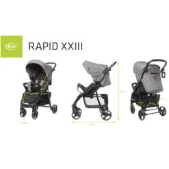 4Baby Rapid XXIII Grey Melange Wandelwagen -Bekende Babyartikelen Winkel 4baby rapid grey melange wandelwagen 12