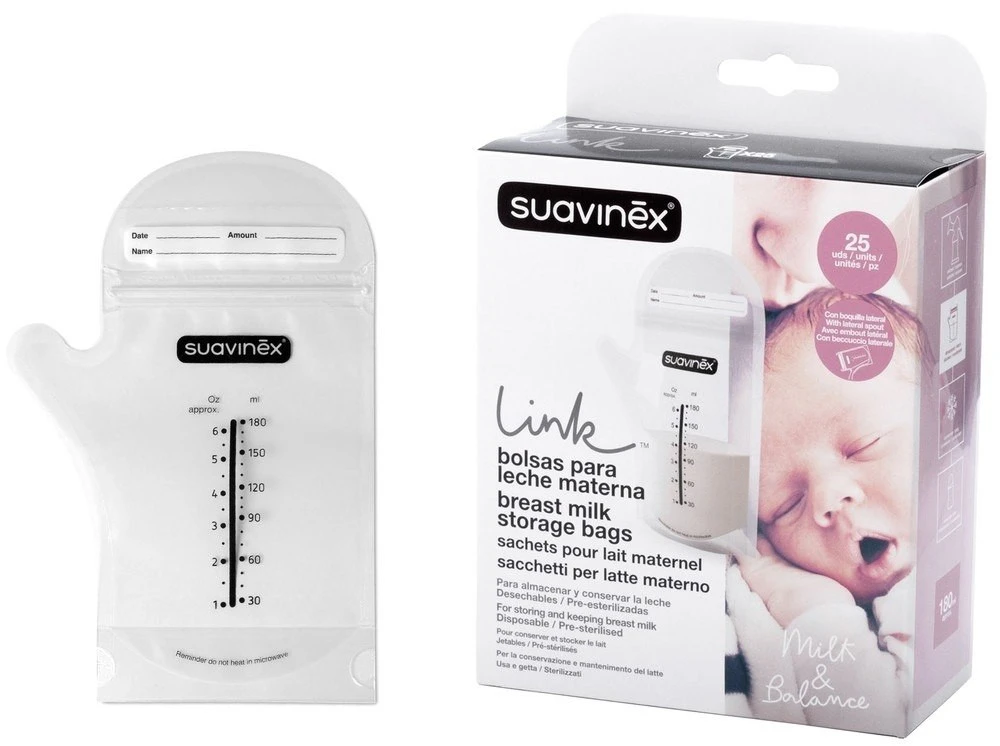 Suavinex 25 Stuks Moedermelk Bewaarzakjes SXZBRF026666 Suavinex 25 Stuks Moedermelk Bewaarzakjes SXZBRF026666 -Bekende Babyartikelen Winkel