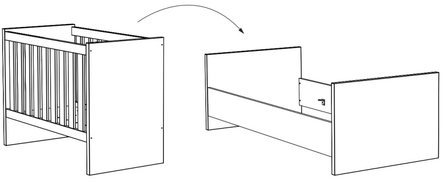 Meegroei Ledikant Pauline 60 x 120 cm tot 90 x 200 cm PAUBB20 Meegroei Ledikant Pauline 60 X 120 Cm Tot 90 X 200 Cm PAUBB20 -Bekende Babyartikelen Winkel Meegroei Ledikant Pauline 60 x 120 cm tot 90 x 200 cm PAUBB20 2