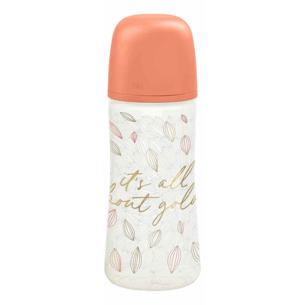 Suavinex Gold Large Flow Orange 360 ml Silicone Fles SXSGX3080224 Suavinex Gold Large Flow Orange 360 Ml Silicone Fles SXSGX3080224 -Bekende Babyartikelen Winkel Suavinex Gold Slow Flow Orange 360 ml Silicone Fles SXSGX3080224 1