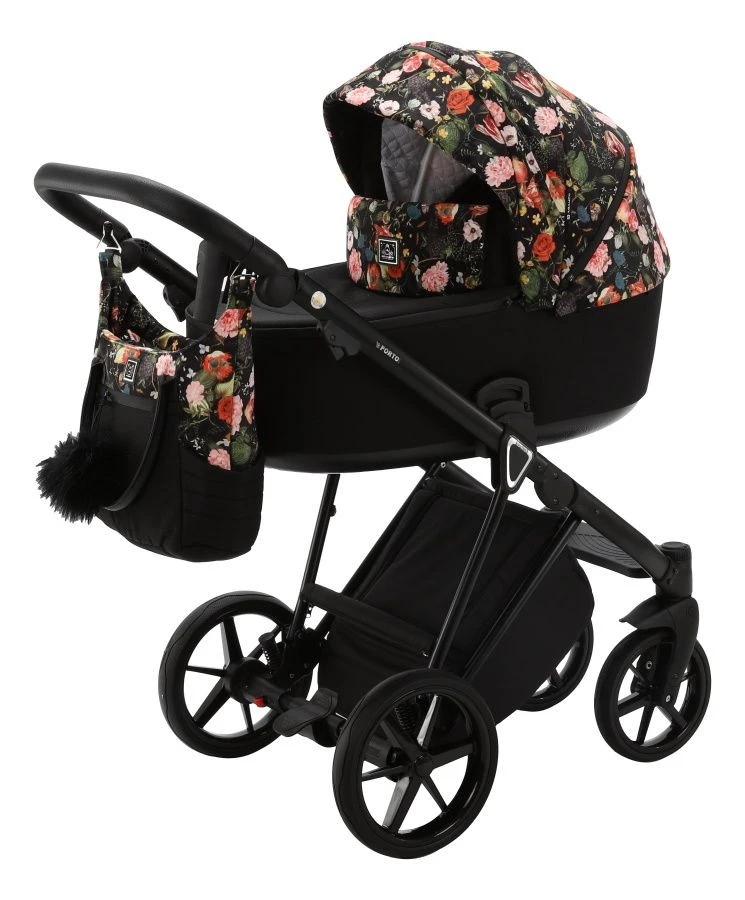 Adamex Porto Flowers Black 2-in-1 Kinderwagen FL-1 Adamex Porto Flowers Black 2-in-1 Kinderwagen FL-1 -Bekende Babyartikelen Winkel adamex porto flowers black 2 in 1 kinderwagen fl