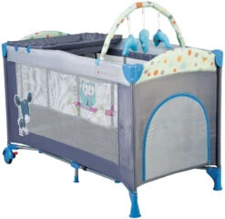 Babygo Sleepwell Blue Campingbed Met Bodemverhoger 4404 -Bekende Babyartikelen Winkel babygo sleepwell blue campingbed met bodemverhoger 1