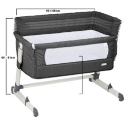 Babygo Together Dark Grey Wieg Aan Bed 460-4 -Bekende Babyartikelen Winkel babygo together dark grey wieg aan bed 460 4 8