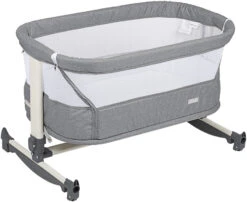 Babygo Vivaldi Grey Wieg Aan Bed 4651 -Bekende Babyartikelen Winkel babygo vivaldi grey wieg aan bed 4651 1