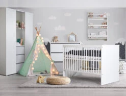 2-Deurs Kast Jasmijn Met 3 Segmenten -Bekende Babyartikelen Winkel babykamer jasmijn 1