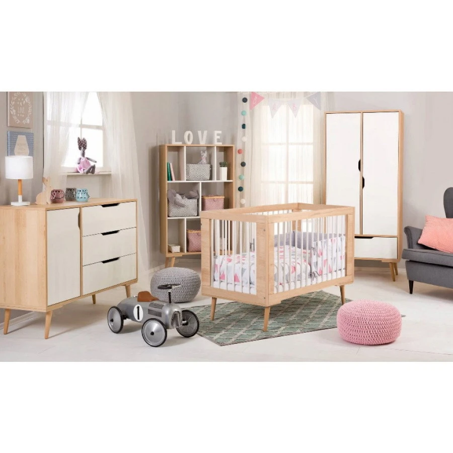 Babykamer Marloes Naturel: Ledikant, Commode & 2-Deurskast Babykamer Marloes Naturel: Ledikant, Commode & 2-Deurskast -Bekende Babyartikelen Winkel babykamer marloes naturel ledikant commode kast 1