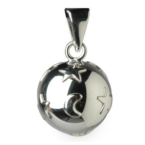 Babylonia Bola Ster/Maan Zwangerschapsketting met Babybel VF101 Babylonia Bola Ster/Maan Zwangerschapsketting Met Babybel VF101 -Bekende Babyartikelen Winkel babylonia bola ster maan zilver zwangerschapsketting met babybel