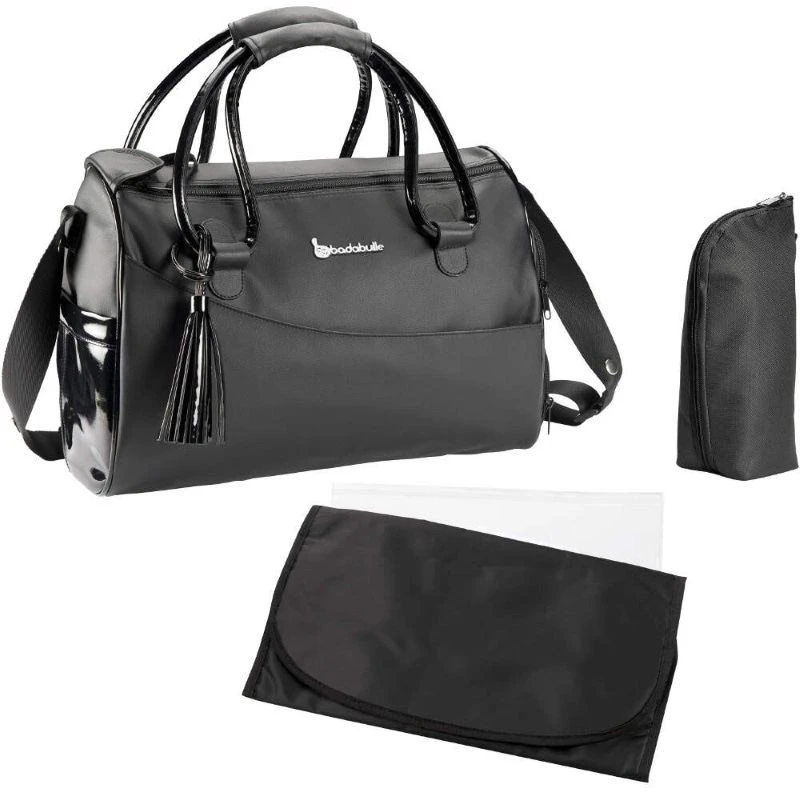 Badabulle Glossy Black Luiertas B043011 Badabulle Glossy Black Luiertas B043011 -Bekende Babyartikelen Winkel badabulle glossy black luiertas