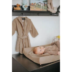 MamaLoes Badstof Zand 0-1jr Badjas ML010305 8 MamaLoes Badstof Zand 0-1jr Badjas ML010305 -Bekende Babyartikelen Winkel badstof nougat 01 18