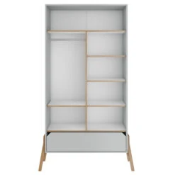 Bellamy Lotta Grey Babykamer: Ledikant/Juniorbed, Commode Met 6 Lades En 2-Deurskast -Bekende Babyartikelen Winkel bellamy lotta grey 2 deurskast loszsz2d 2 2