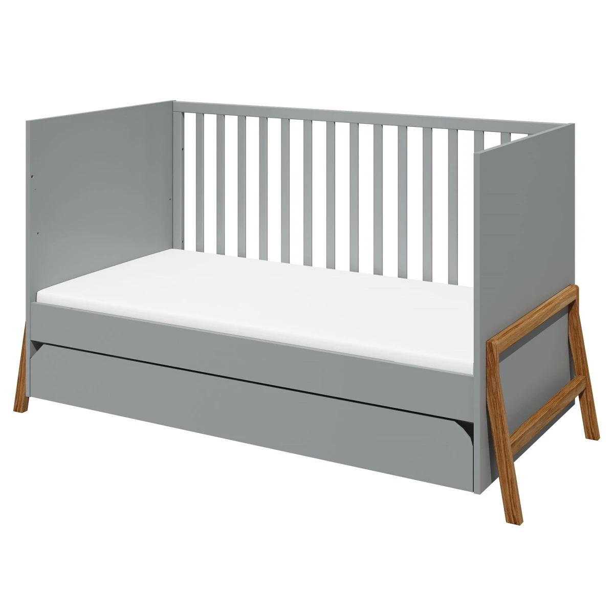 Bellamy Lotta Grey 70 X 140 Cm Ledikant/Juniorbed LOSZLO70 -Bekende Babyartikelen Winkel