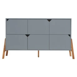 Bellamy Lotta Grey Babykamer: Ledikant/Juniorbed En Commode Met 6 Lades -Bekende Babyartikelen Winkel bellamy lotta grey commode met 6 lades loszko6s 1 1