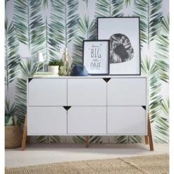 Bellamy Lotta Snow Babykamer: Ledikant/Juniorbed En Commode Met 6 Lades -Bekende Babyartikelen Winkel bellamy lotta snow commode met 6 lades lobiko6s 4 1