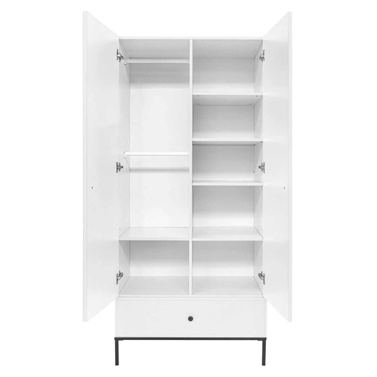 Bellamy Lumi White Babykamer: Ledikant/Juniorbed, Commode en 2-Deurskast Bellamy Lumi White Babykamer: Ledikant/Juniorbed, Commode En 2-Deurskast -Bekende Babyartikelen Winkel bellamy lumi white 2 deurskast lubisz2d 3 1
