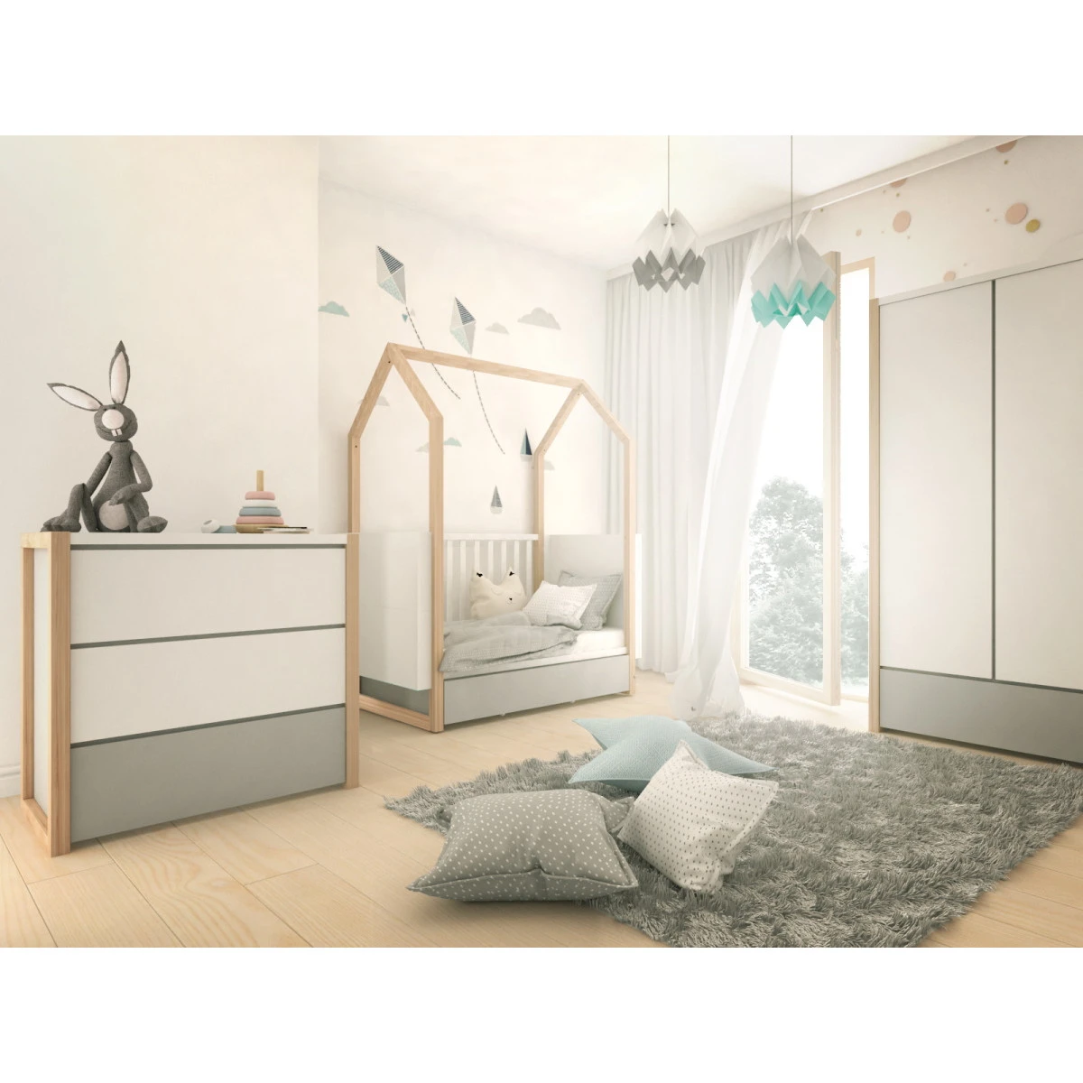 Bellamy Pinette Babykamer: Ledikant/Juniorbed, Commode en 2-Deurskast Bellamy Pinette Babykamer: Ledikant/Juniorbed, Commode En 2-Deurskast -Bekende Babyartikelen Winkel bellamy pinette babykamer 08 1