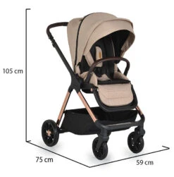 Cangaroo Empire Beige 3-in-1 Kinderwagen Incl. Autostoel -Bekende Babyartikelen Winkel cangaroo empire beige 3 in 1 kinderwagen incl. autostoel 20