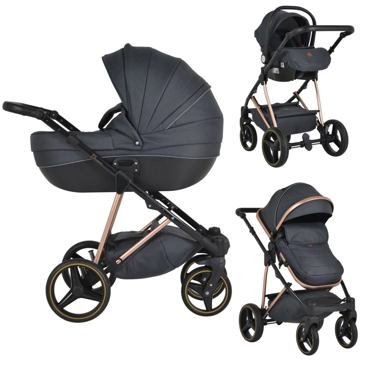 Cangaroo Florence Black 3-in-1 Kinderwagen incl. Autostoel 109997 Cangaroo Florence Black 3-in-1 Kinderwagen Incl. Autostoel 109997 -Bekende Babyartikelen Winkel cangaroo florence black 3 in 1 kinderwagen incl. autostoel 109997 1