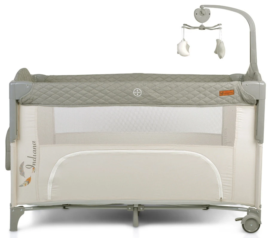 Cangaroo Indiana Grey Campingbed Cangaroo Indiana Grey Campingbed -Bekende Babyartikelen Winkel cangaroo indiana grey campingbed 2