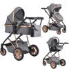 Cangaroo Midas Grey 3-in-1 Combi Kinderwagen Incl. Autostoel 1 Cangaroo Midas Grey 3-in-1 Combi Kinderwagen Incl. Autostoel -Bekende Babyartikelen Winkel cangaroo midas grey 3 in 1 combi kinderwagen incl. autostoel