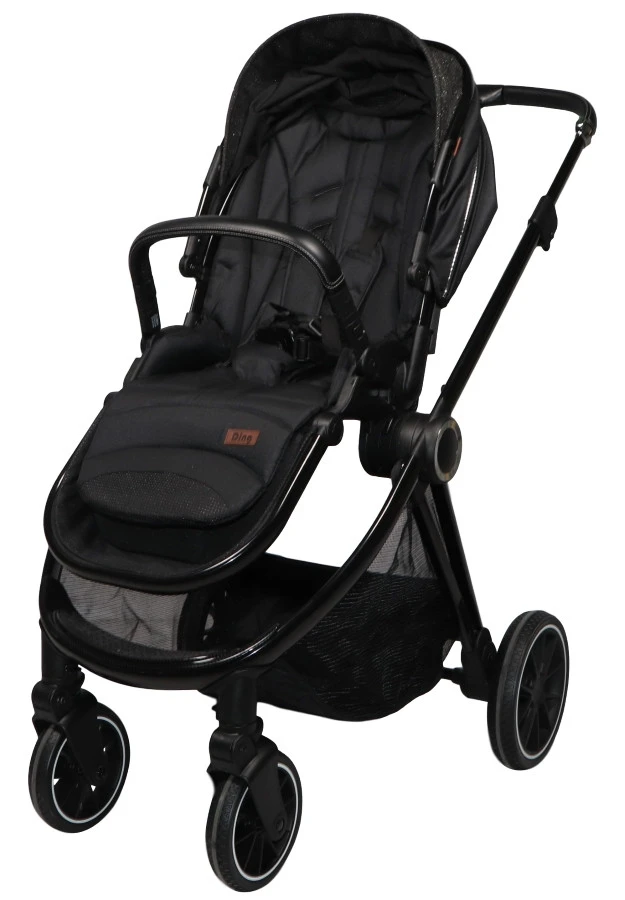Ding Fenix Black/Black Kinderwagen DI-191701 Ding Fenix Black/Black Kinderwagen DI-191701 -Bekende Babyartikelen Winkel
