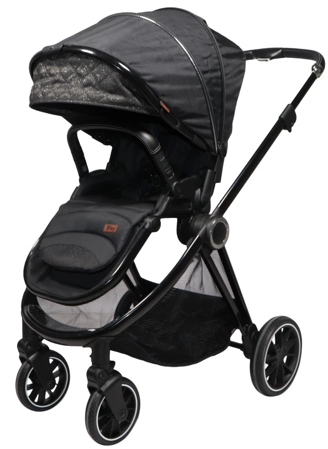 Ding Fenix Black/Black Kinderwagen DI-191701 Ding Fenix Black/Black Kinderwagen DI-191701 -Bekende Babyartikelen Winkel