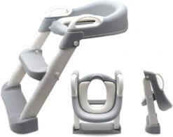 Eco Toys Grijs Toilettrainer Met Trapje CHW4006G -Bekende Babyartikelen Winkel eco toys grijs toilettrainer met trapje chw4006g 04