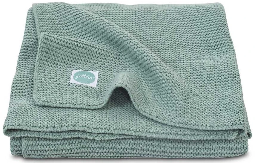 Jollein Basic Knit Forest Green 100x150 Cm Ledikantdeken 516-522-65219 -Bekende Babyartikelen Winkel jollein basic knit forest green 75x100 cm wiegdeken 516 511 65219 1