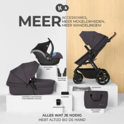Kinderkraft A-Tour Black 3-in-1 Kinderwagen Incl. Autostoel KSATOU00BLK3000 -Bekende Babyartikelen Winkel kinderkraft a tour dark grey 3 in 1 kinderwagen incl. autostoel ksatou00dgr3000 14 1