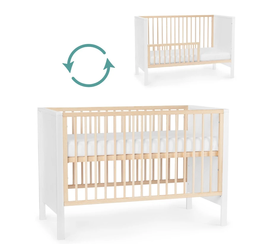 Kinderkraft Mia Wit Ledikant KKHMIAWHT0000 Kinderkraft Mia Wit Ledikant KKHMIAWHT0000 -Bekende Babyartikelen Winkel kinderkraft mia wit ledikant incl. matras kkhmiawht000m 8 1