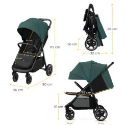 Kinderkraft Route Emerald Green Wandelwagen KSROUT00GRE0000 -Bekende Babyartikelen Winkel kinderkraft route wandelwagen 26 1
