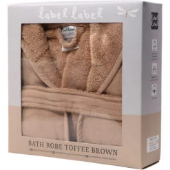 Label Label Toffee Brown Badstof/Hydrofiel Badjas LLTT-934680 -Bekende Babyartikelen Winkel lltt 934680 bath robe toffee brown 07
