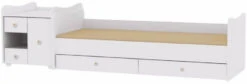 Lorelli Mini Max White/Artwood 2-in-1 Bed En Commode 190/72 1015050-0030 -Bekende Babyartikelen Winkel lorelli mini max white artwood 2 in 1 bed en commode 19072 1015050 0030 b