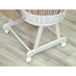 MamaLoes Pure Beige Deluxe Wit Baby Wiegje 84482 5 MamaLoes Pure Beige Deluxe Wit Baby Wiegje 84482 -Bekende Babyartikelen Winkel mamaloes amy beige bekleding voor deluxe wieg 84482 4