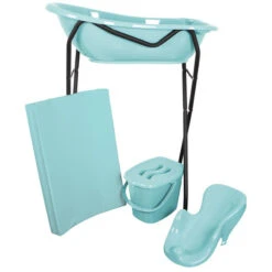 MamaLoes Badstandaard Zwart DM-029b -Bekende Babyartikelen Winkel mamaloes badset mint met zwarte badstandaard 1 1