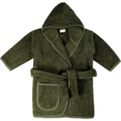 MamaLoes Badstof Groen 1-2jr Badjas ML010308 -Bekende Babyartikelen Winkel mamaloes badstof groen 0 1jr badjas ml010307 03 1