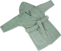 MamaLoes Badstof Stone Green 1-2jr Badjas ML5387 -Bekende Babyartikelen Winkel mamaloes badstof stone green 1 2jr badjas ml5387 06