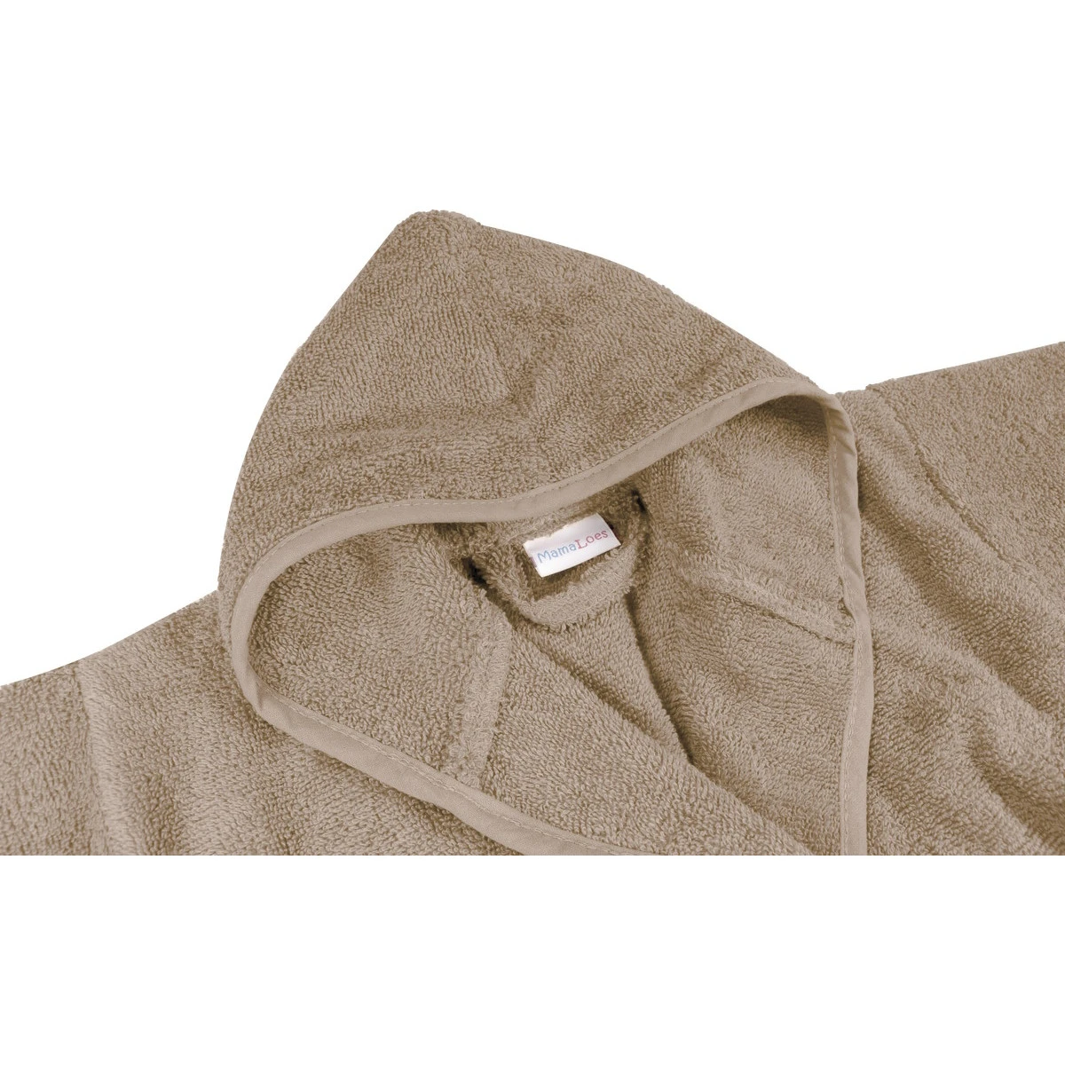 MamaLoes Badstof Zand 0-1jr Badjas ML010305 MamaLoes Badstof Zand 0-1jr Badjas ML010305 -Bekende Babyartikelen Winkel mamaloes badstof zand badjas 1