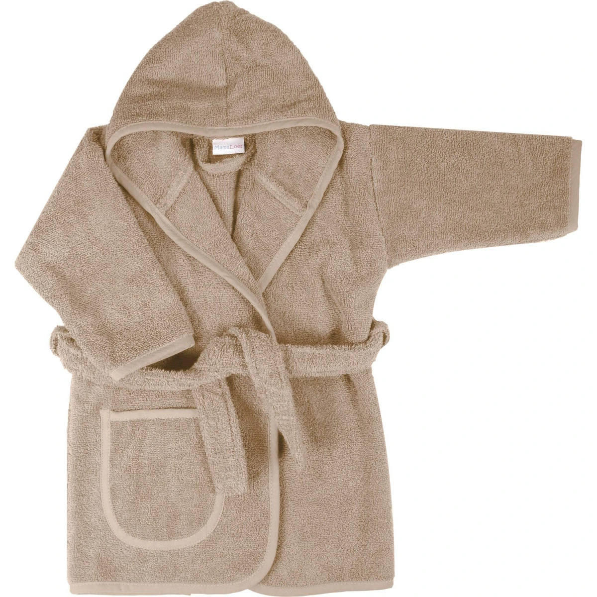 MamaLoes Badstof Zand 0-1jr Badjas ML010305 MamaLoes Badstof Zand 0-1jr Badjas ML010305 -Bekende Babyartikelen Winkel mamaloes badstof zand badjas 6