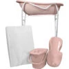 MamaLoes Licht Roze Badset Incl. Witte Badstandaard -Bekende Babyartikelen Winkel mamaloes licht roze badset incl. witte badstandaard wit kussen