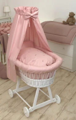 MamaLoes Pure Roze Deluxe Wit Baby Wiegje 80634