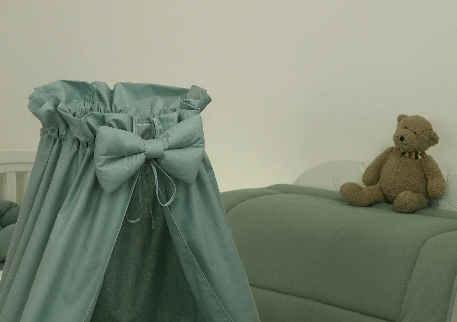 MamaLoes Pure Stonegreen Deluxe Wit Baby Wiegje 80635 MamaLoes Pure Stonegreen Deluxe Wit Baby Wiegje 80635 -Bekende Babyartikelen Winkel