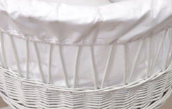 MamaLoes Rotan Wit Baby Wiegje 66755 -Bekende Babyartikelen Winkel mamaloes rotan wit baby wiegje 2