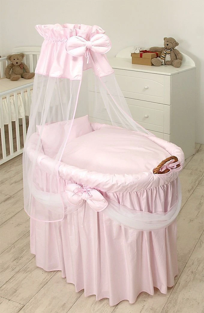 MamaLoes Royal Zacht Roze Voile Baby Wiegje 66757 MamaLoes Royal Zacht Roze Voile Baby Wiegje 66757 -Bekende Babyartikelen Winkel mamaloes royal zacht roze voile baby wiegje 1