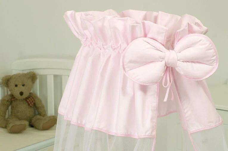 MamaLoes Royal Zacht Roze Voile Baby Wiegje 66757 MamaLoes Royal Zacht Roze Voile Baby Wiegje 66757 -Bekende Babyartikelen Winkel mamaloes royal zacht roze voile baby wiegje 3