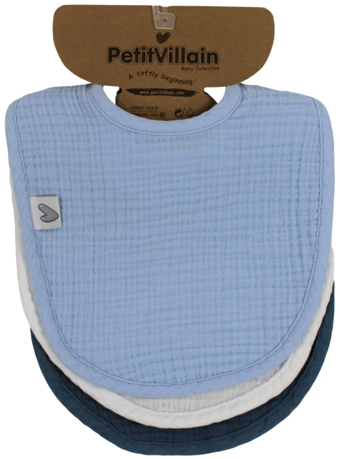 Petit Villain Hydrofiel Lichtblauw/Ecru/Marineblauw 3 Stuks Slabber Petit Villain Hydrofiel Lichtblauw/Ecru/Marineblauw 3 Stuks Slabber -Bekende Babyartikelen Winkel petit villain hydrofiel lichtblauw ecru marineblauw 3 stuks slabber 2