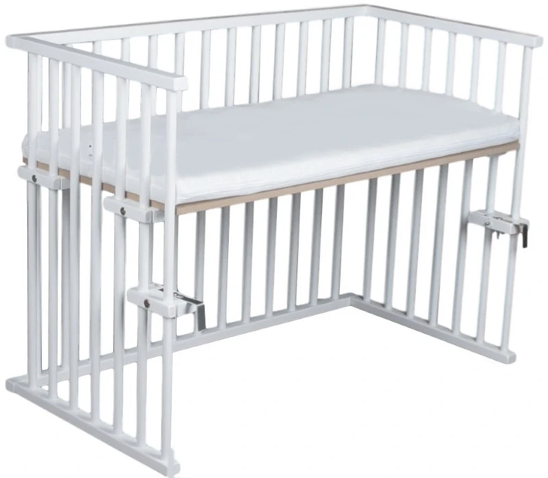 Amal II Piccolo Wit Babywieg aan Bed incl. Matras Amal II Piccolo Wit Babywieg Aan Bed Incl. Matras -Bekende Babyartikelen Winkel piccolo wit beuken hout baby wieg aan bed